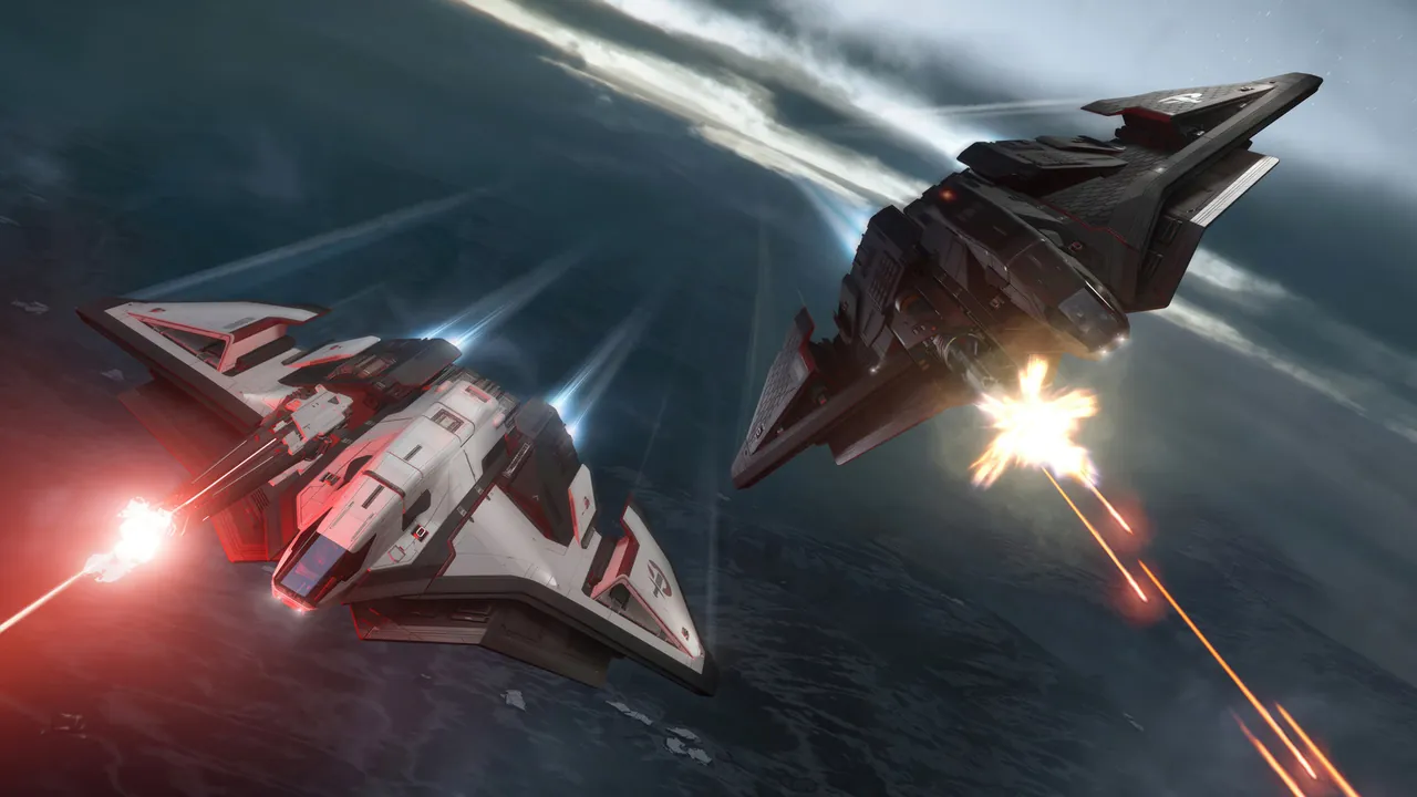 Vaisseau Star Citizen en patrouille